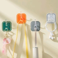 6 in 1 Adhesive Luruxy Colorful Tiles Hooks With Easy Splitting