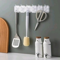6 in 1 Adhesive Luruxy Colorful Tiles Hooks With Easy Splitting