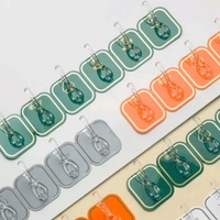 6 in 1 Adhesive Luruxy Colorful Tiles Hooks With Easy Splitting