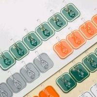 6 in 1 Adhesive Luruxy Colorful Tiles Hooks With Easy Splitting