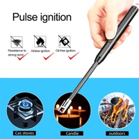 360° Rotatable High Quality USB Rechargeable Lighter With Battery Indicator And Charging Cable
