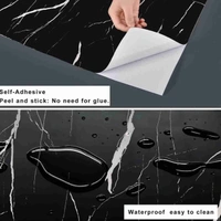 Black Marble Adhesive Wall Sticker (60×200cms)