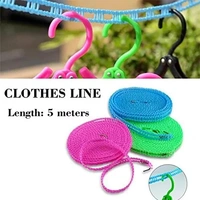 CLOTHESLINE DYING NYLON ROPE WITH HOOKS