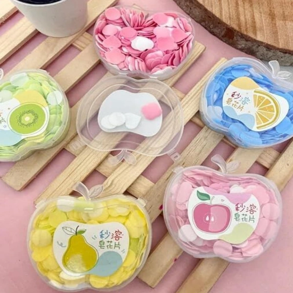 Cute Apple Shaped Travel Paper Soap