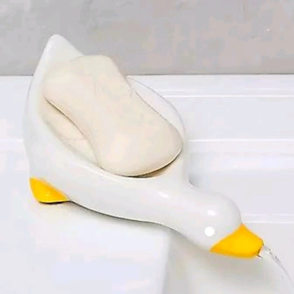 Cute Duck Shaped Soap Holder With Easy Dispenser