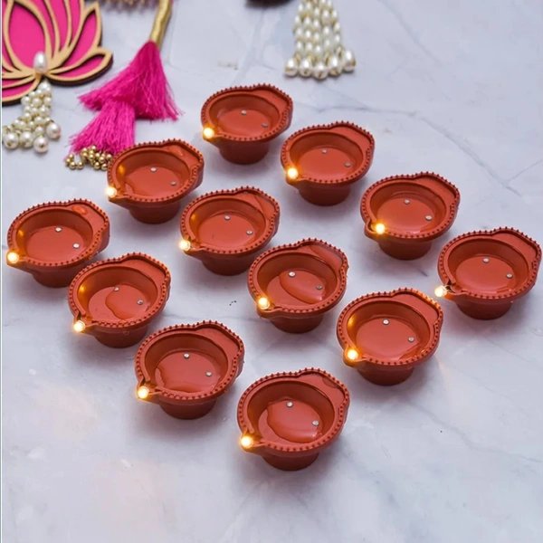 Diwali Water Sensor Diya (Pack Of 12)