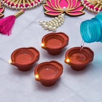 Diwali Water Sensor Diya (Pack Of 12)