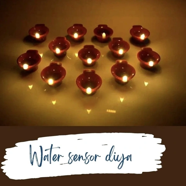 Diwali Water Sensor Diya (Pack Of 12)