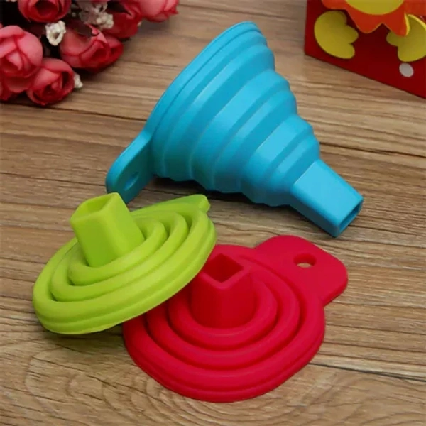 Foldable Silicon Funnel For Liquid Transfer