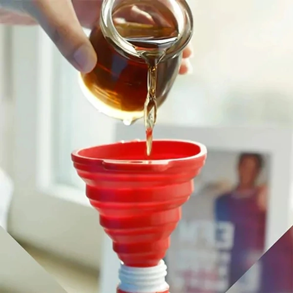 Foldable Silicon Funnel For Liquid Transfer