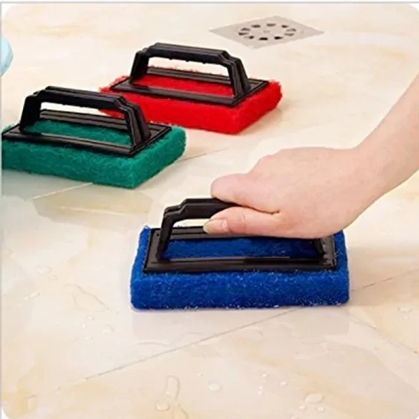 HANDLE SCRUBBER BRUSH FOR CLEANING TILES AND MULTI-PURPOSE