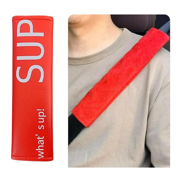 High Quality Leather Finished Cushion Car Seat Belt Confort Pad