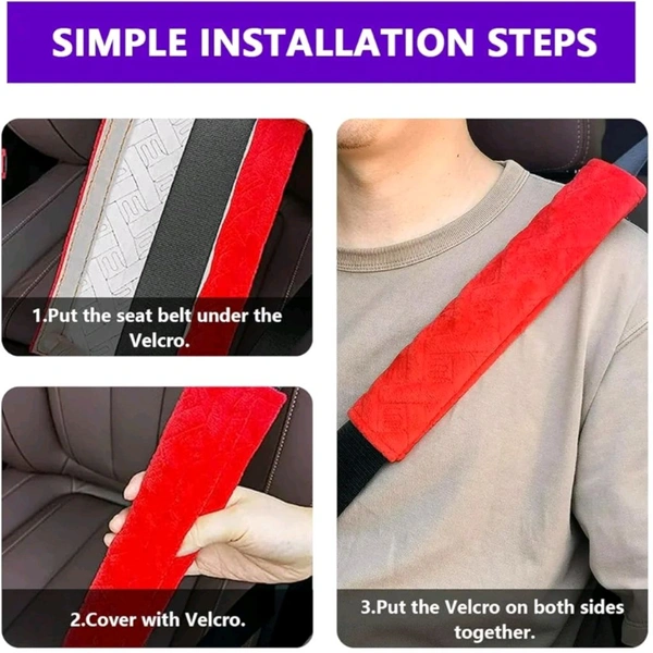 High Quality Leather Finished Cushion Car Seat Belt Confort Pad
