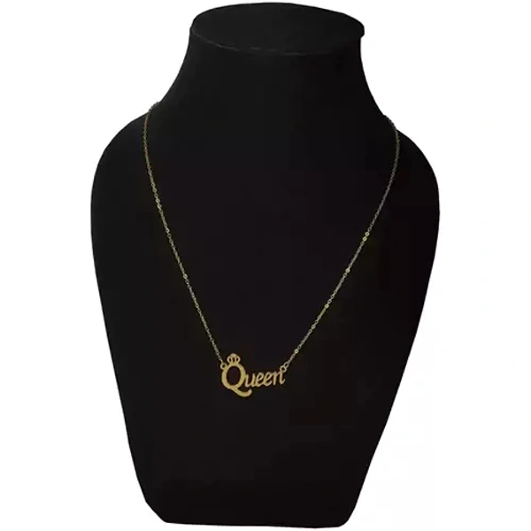 King & Queen Couple Chains Gold With Silver ( Pack Of 2 )