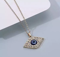 Leaf Shaped Evil Eye Chain