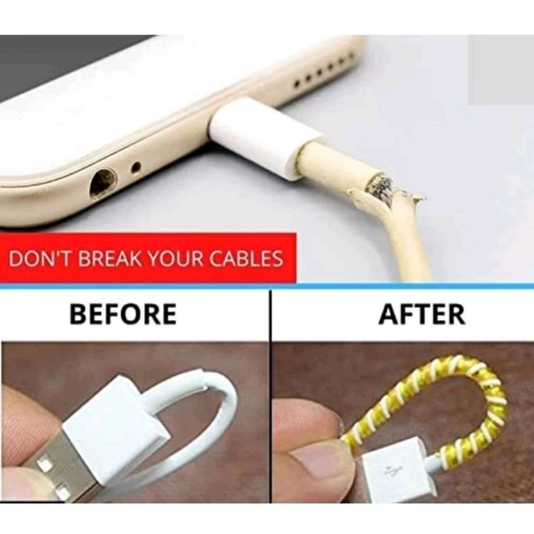 Long Colorful Mobile Earphone Charging And Data Cable Protecting Spring Cable