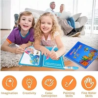 MAGIC WATER QUICK DRY COLOURING BOOK WITH MAGIC PEN FOR KIDS