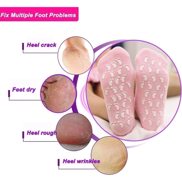Moisturizing Gel Ultra-Soft Spa Socks For Repair Dry Cracked Feet And Ankles(2pcs)
