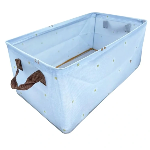 Multicolored Foldable Cloth Organizing Storage Box With Steel Frame