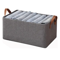 Multicolored Foldable Cloth Organizing Storage Box With Steel Frame