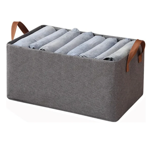 Multicolored Foldable Cloth Organizing Storage Box With Steel Frame