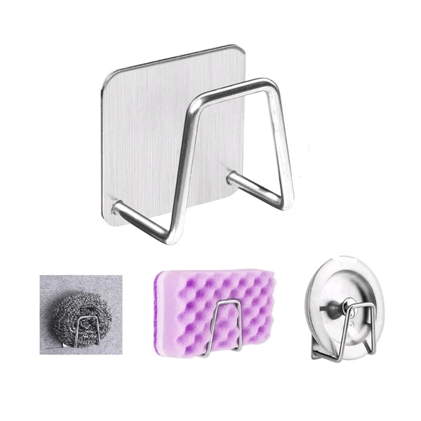 Multipurpose Adhesive Metal Sponge Holder Hook