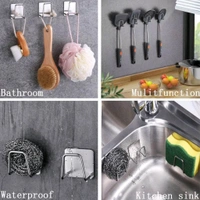 Multipurpose Adhesive Metal Sponge Holder Hook