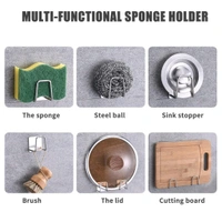 Multipurpose Adhesive Metal Sponge Holder Hook
