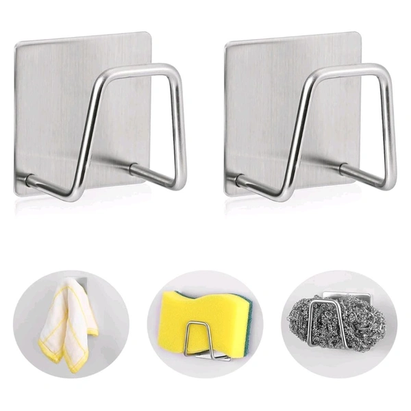 Multipurpose Adhesive Metal Sponge Holder Hook