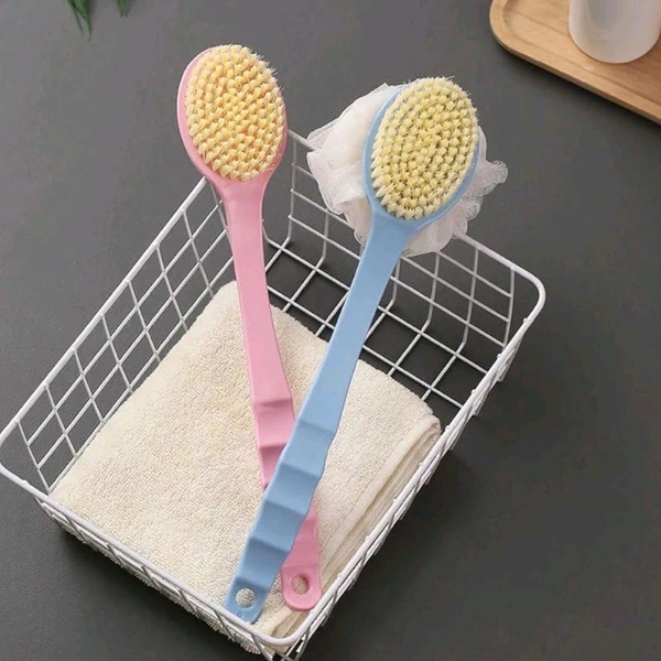 Premium 2 in 1 Long Handle Loofah With Soft Brush