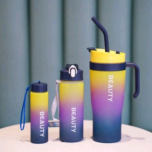 Premium 3 in 1 Beauty Water Bottles With Handle