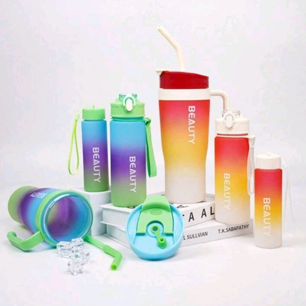 Premium 3 in 1 Beauty Water Bottles With Handle