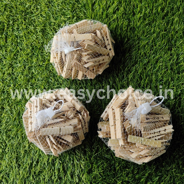 Premium High Quality Wooden Cloth Drying Clips (50pcs)
