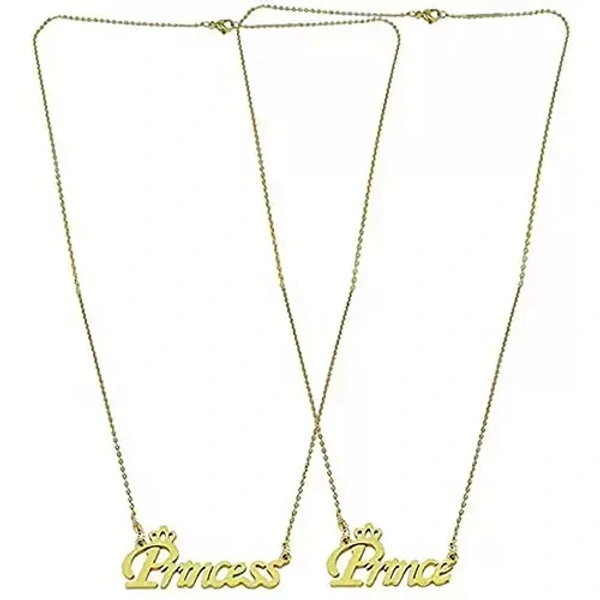 Prince & Princess Chains Gold With Silver ( Pack Of 2 )