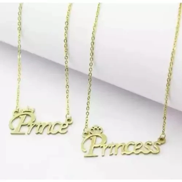 Prince & Princess Chains Gold With Silver ( Pack Of 2 )
