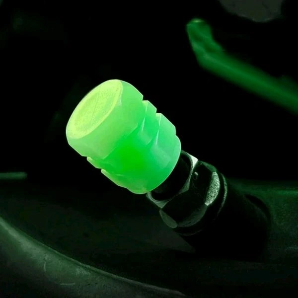 Reflective Radium Tyre Wheel Air Valve Caps (4pcs)