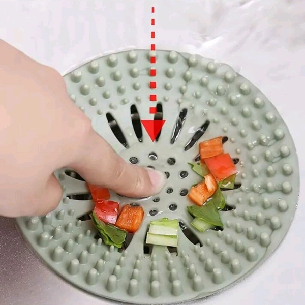 Silicone Hair Stopper Shower Drain Cover for Bathroom, Basin And Sink