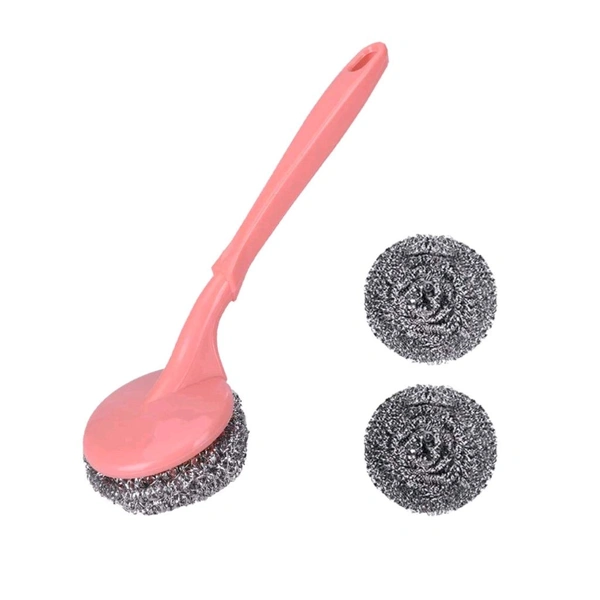 Steel Scrubber With Handle ( 3 Steel Scrubbers )