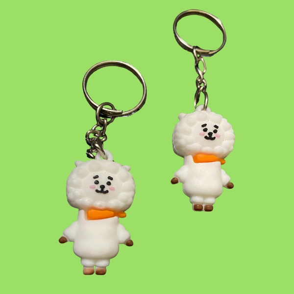 White Cute Sheep Keychain KC013