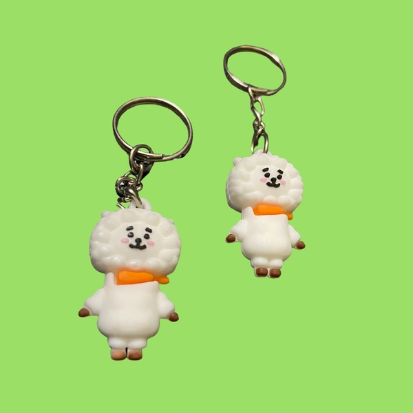 White Cute Sheep Keychain KC013