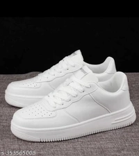 Catalog Name:*Elegant Men Sneakers*Material: Polyurethane / Syntethic Leather / CanvasSole Material: RubberPattern: SolidFastening & Back Detail: Lace-UpNet Quantity (N): 1Sizes: IND-6, IND-7, IND-8, IND-9, IND-10Dispatch: 2 Days*Proof of Safe Delivery! Click to know on Safety Standards of Delivery Partners- https://ltl.sh/y_nZrAV3 - White, 9