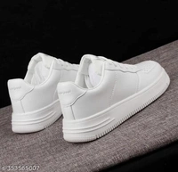 Catalog Name:*Elegant Men Sneakers*Material: Polyurethane / Syntethic Leather / CanvasSole Material: RubberPattern: SolidFastening & Back Detail: Lace-UpNet Quantity (N): 1Sizes: IND-6, IND-7, IND-8, IND-9, IND-10Dispatch: 2 Days*Proof of Safe Delivery! Click to know on Safety Standards of Delivery Partners- https://ltl.sh/y_nZrAV3 - White, 9