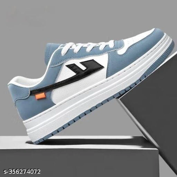 Checkout this latest SneakersProduct Name: *Casual Sneakers Outdoor Shoes For Boys And Men Sneakers For Men  (Blue))*Material: SyntheticSole Material: RubberPattern: PrintedFastening & Back Detail: Lace-UpNet Quantity (N): 1Roamra Shoes Are Designed To Keeping In Mind Durability As Well As Trends, The Most Stylish Range Of Shoes. They Are Exclusively Designed To Match The Latest Tr - White, 9