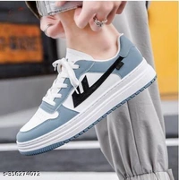 Checkout this latest SneakersProduct Name: *Casual Sneakers Outdoor Shoes For Boys And Men Sneakers For Men  (Blue))*Material: SyntheticSole Material: RubberPattern: PrintedFastening & Back Detail: Lace-UpNet Quantity (N): 1Roamra Shoes Are Designed To Keeping In Mind Durability As Well As Trends, The Most Stylish Range Of Shoes. They Are Exclusively Designed To Match The Latest Tr - White, 9