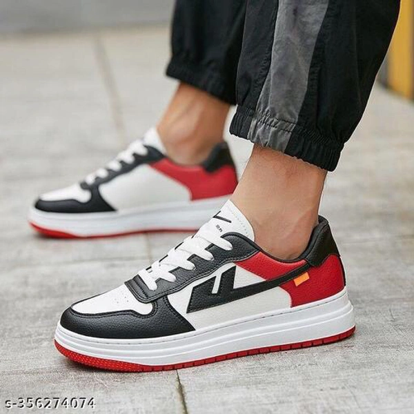 Checkout this latest SneakersProduct Name: *Casual Sneakers Outdoor Shoes For Boys And Men Sneakers For Men  (Red)*Material: SyntheticSole Material: RubberPattern: PrintedFastening & Back Detail: Lace-UpNet Quantity (N): 1Roamra Shoes Are Designed To Keeping In Mind Durability As Well As Trends, The Most Stylish Range Of Shoes. They Are Exclusively Designed To Match The Latest Tren - Red, 6