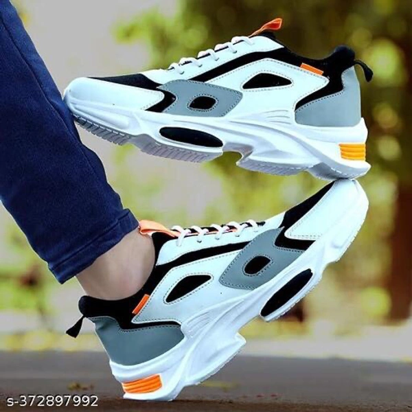 Catalog Name:*Elegant Men Sneakers*Material: Syntethic LeatherSole Material: RubberPattern: SolidFastening & Back Detail: Lace-UpNet Quantity (N): 1Sizes: IND-6, IND-7, IND-8, IND-9, IND-10Dispatch: 1 Day*Proof of Safe Delivery! Click to know on Safety Standards of Delivery Partners- https://ltl.sh/y_nZrAV3 - White, 7
