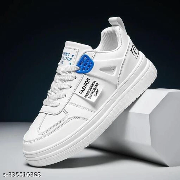 Catalog Name:*Modern Men Sneakers*Material: Syntethic LeatherSole Material: PUPattern: SolidFastening & Back Detail: Lace-UpNet Quantity (N): 1Sizes: IND-6, IND-7, IND-8, IND-9, IND-10Dispatch: 1 Day*Proof of Safe Delivery! Click to know on Safety Standards of Delivery Partners- https://ltl.sh/y_nZrAV3 - White, 6
