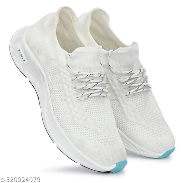 Catalog Name:*Fashionate Men Sneakers*Material: MeshSole Material: TPRPattern: SolidFastening & Back Detail: Lace-UpNet Quantity (N): 1Sizes: IND-6, IND-7, IND-8, IND-9, IND-10Dispatch: 2 Days*Proof of Safe Delivery! Click to know on Safety Standards of Delivery Partners- https://ltl.sh/y_nZrAV3 - White, 9