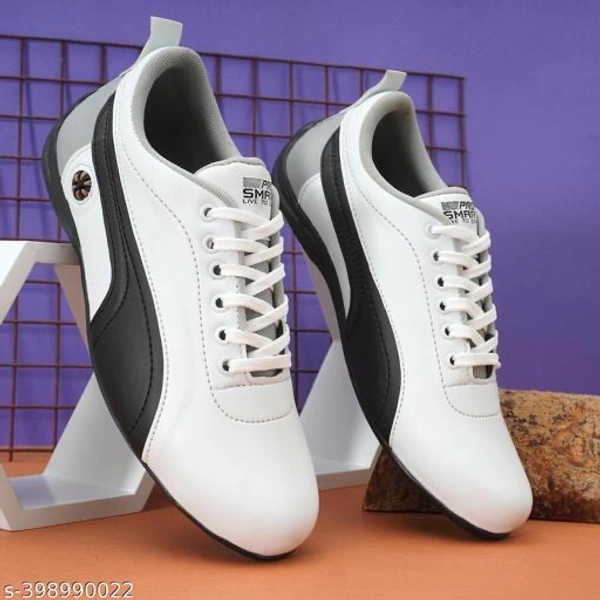 Relaxed Catalog Name:*Relaxed Trendy Men Sports Shoes*Material: SyntheticSole Material: PVCFastening & Back Detail: Lace-UpPattern: SolidNet Quantity (N): 1Sizes: IND-6, IND-7, IND-8, IND-9, IND-10Dispatch: 2 Days*Proof of Safe Delivery! Click to know on Safety Standards of Delivery Partners- https://ltl.sh/y_nZrAV3 - White, 10