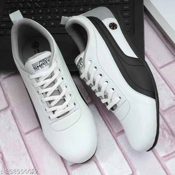 Relaxed Catalog Name:*Relaxed Trendy Men Sports Shoes*Material: SyntheticSole Material: PVCFastening & Back Detail: Lace-UpPattern: SolidNet Quantity (N): 1Sizes: IND-6, IND-7, IND-8, IND-9, IND-10Dispatch: 2 Days*Proof of Safe Delivery! Click to know on Safety Standards of Delivery Partners- https://ltl.sh/y_nZrAV3 - White, 10